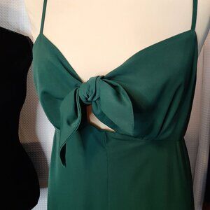 NWOT!!  Alva Q Tie Front Cutout Maxi